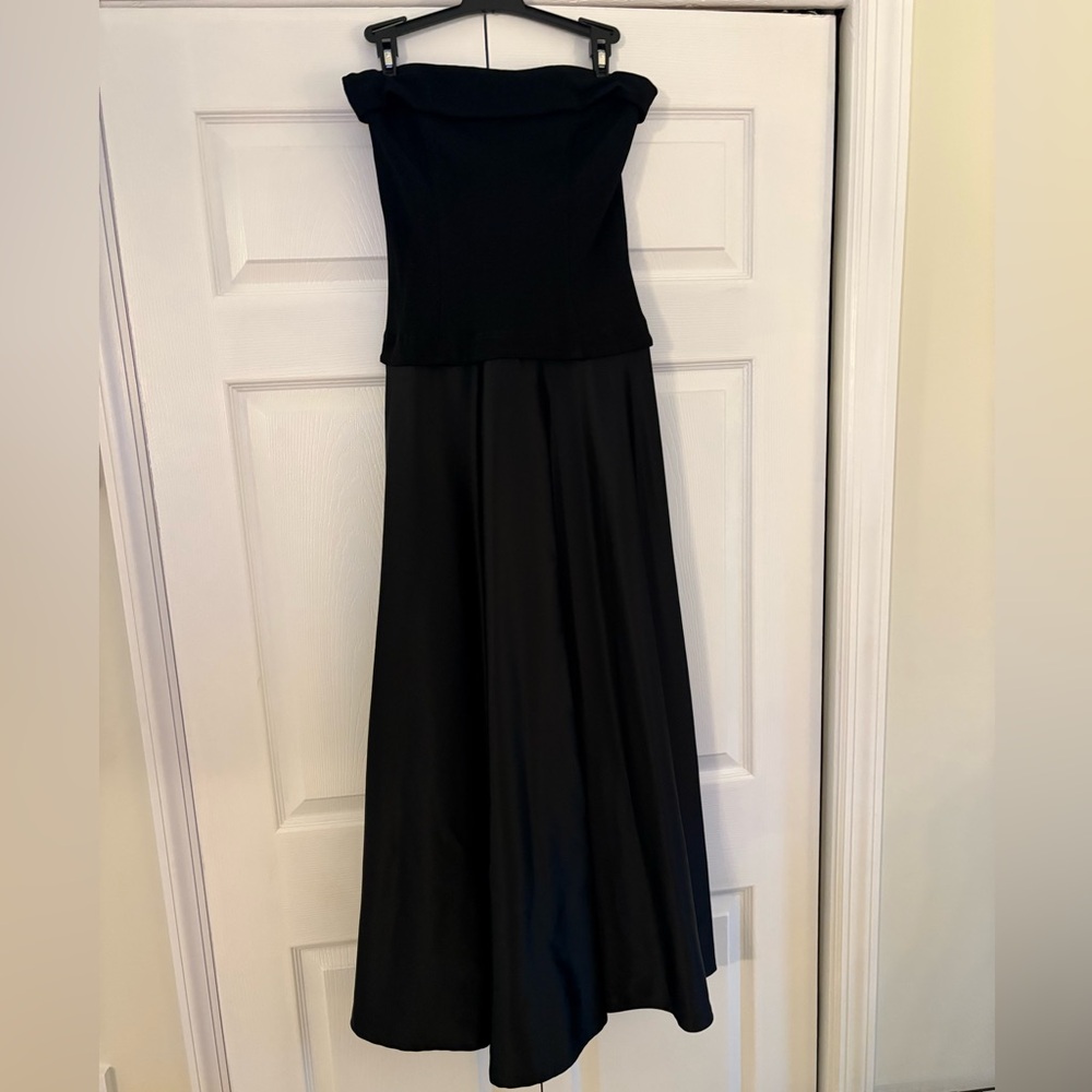 Strapless black dress
